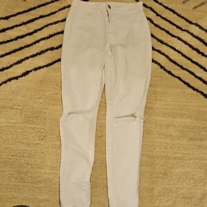 American Eagle Outfitters White Supe High Riser Stretch Jeggings Jeans